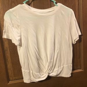 White hollister crop top